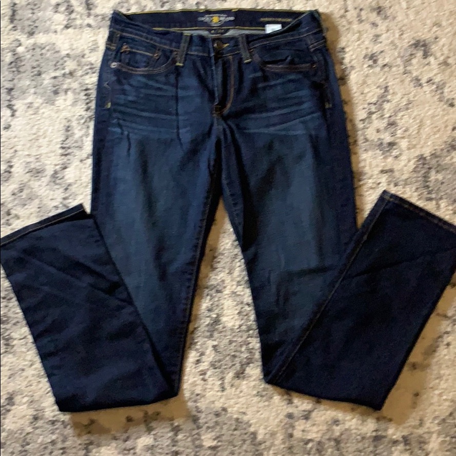 Lucky Sweet N' Straight Distress Embroidered Jeans